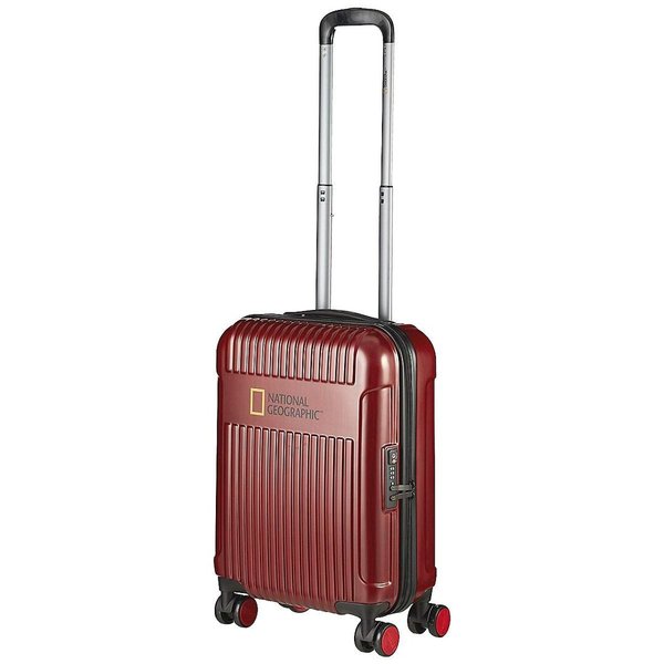 Koffer Hartschalen Handgepäck Reisekoffer Trolley National Geographic Größe S rot