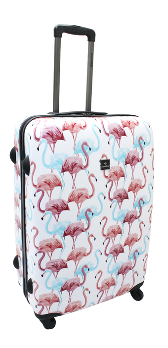 Reisekoffer Hartschalenkoffer Trolley Koffer Saxoline Gr.M Flamingo
